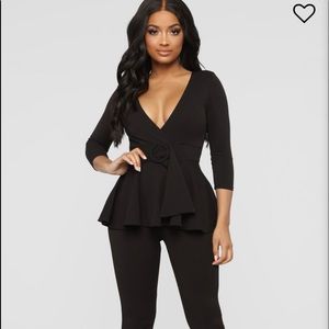 Fashion Nova peplum Jumpsuit